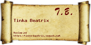 Tinka Beatrix névjegykártya